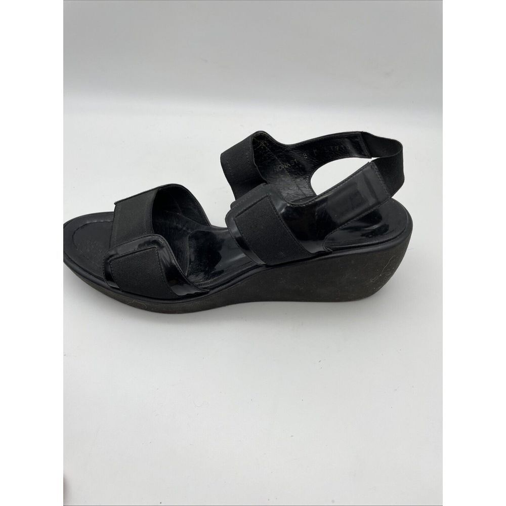 DONALD J‎ PLINER Size 8M Nona Black Leather Open Toe Platform Sandals - Picture 8 of 11